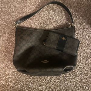Coach purse and matching wallet